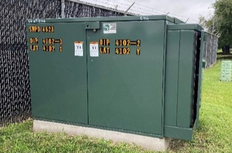 An S&C Remote Supervisory PME PadMounted Switchgear unit